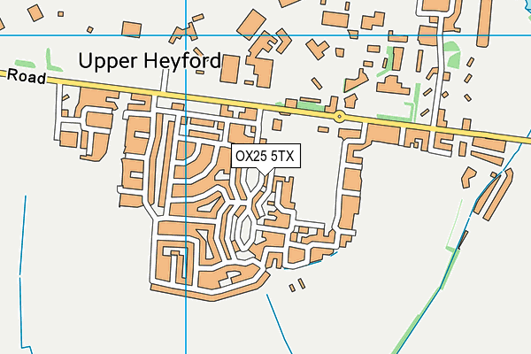 OX25 5TX map - OS VectorMap District (Ordnance Survey)