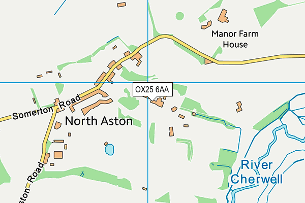 OX25 6AA map - OS VectorMap District (Ordnance Survey)