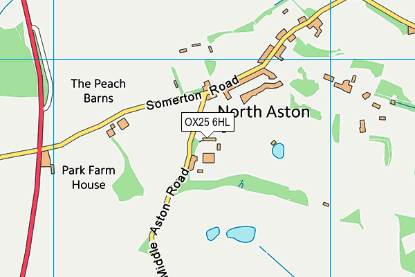 OX25 6HL map - OS VectorMap District (Ordnance Survey)