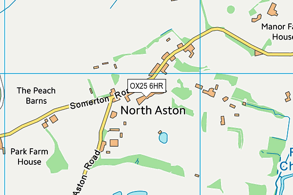 OX25 6HR map - OS VectorMap District (Ordnance Survey)