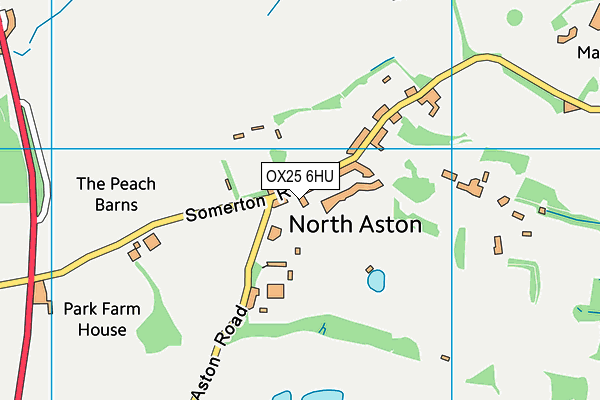 OX25 6HU map - OS VectorMap District (Ordnance Survey)