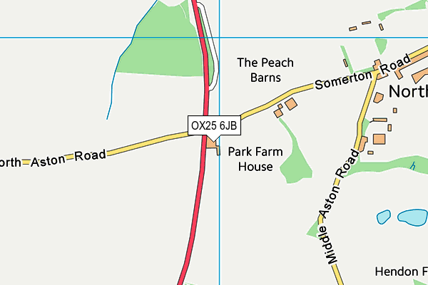 OX25 6JB map - OS VectorMap District (Ordnance Survey)