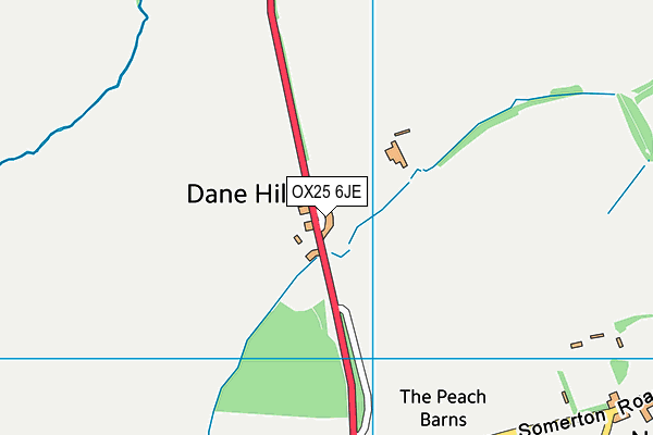 OX25 6JE map - OS VectorMap District (Ordnance Survey)