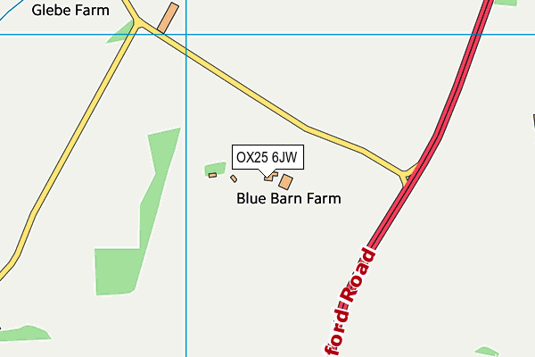 OX25 6JW map - OS VectorMap District (Ordnance Survey)