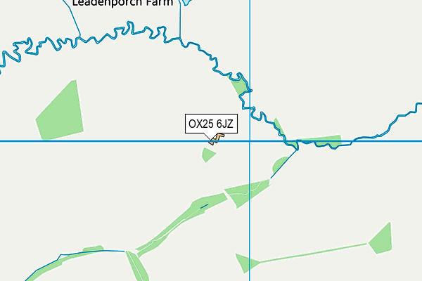 OX25 6JZ map - OS VectorMap District (Ordnance Survey)