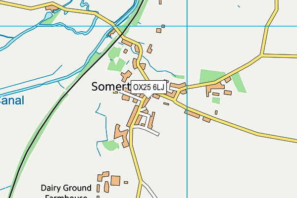 OX25 6LJ map - OS VectorMap District (Ordnance Survey)