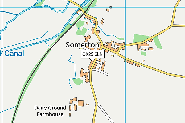 OX25 6LN map - OS VectorMap District (Ordnance Survey)