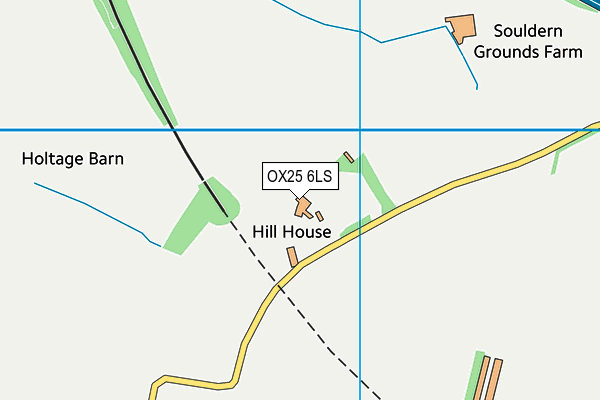 OX25 6LS map - OS VectorMap District (Ordnance Survey)