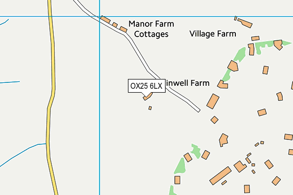 OX25 6LX map - OS VectorMap District (Ordnance Survey)