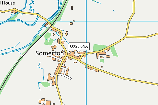 OX25 6NA map - OS VectorMap District (Ordnance Survey)