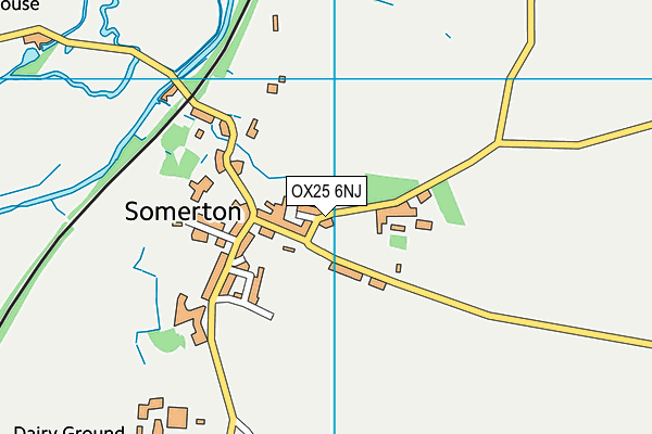 OX25 6NJ map - OS VectorMap District (Ordnance Survey)