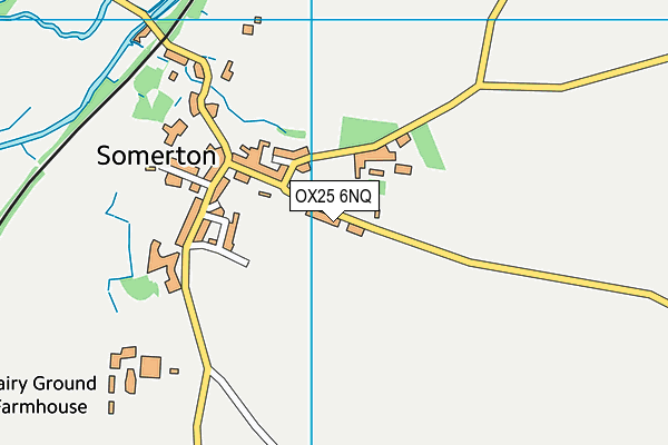 OX25 6NQ map - OS VectorMap District (Ordnance Survey)