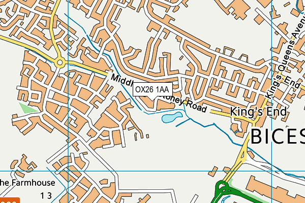 OX26 1AA map - OS VectorMap District (Ordnance Survey)