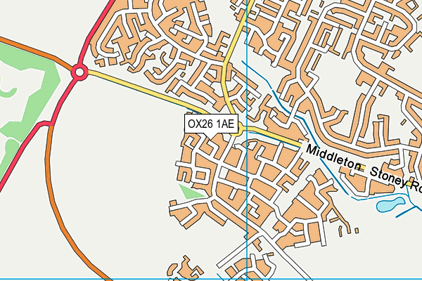 OX26 1AE map - OS VectorMap District (Ordnance Survey)