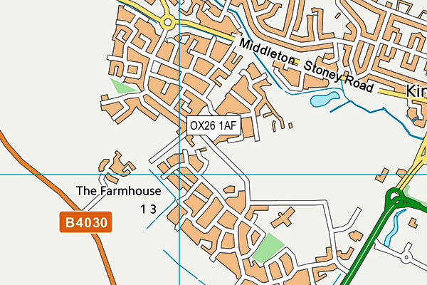 OX26 1AF map - OS VectorMap District (Ordnance Survey)