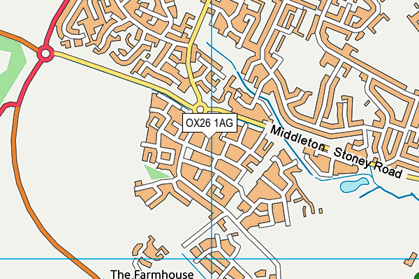 OX26 1AG map - OS VectorMap District (Ordnance Survey)