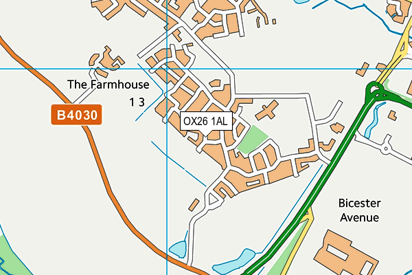 OX26 1AL map - OS VectorMap District (Ordnance Survey)