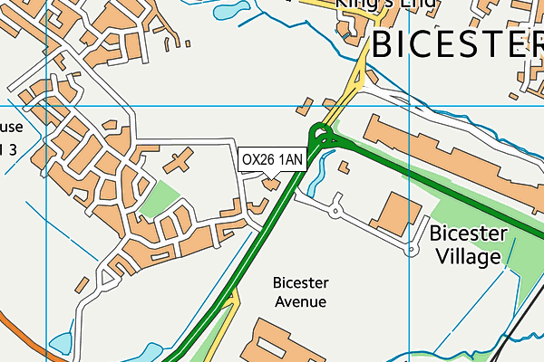 OX26 1AN map - OS VectorMap District (Ordnance Survey)