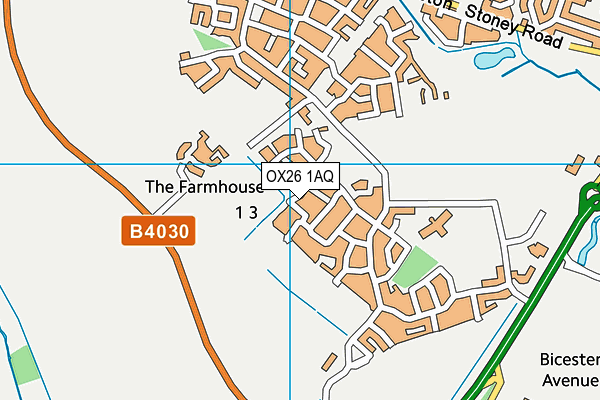 OX26 1AQ map - OS VectorMap District (Ordnance Survey)