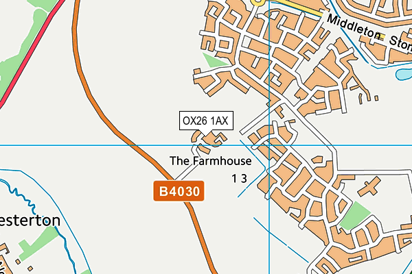 OX26 1AX map - OS VectorMap District (Ordnance Survey)