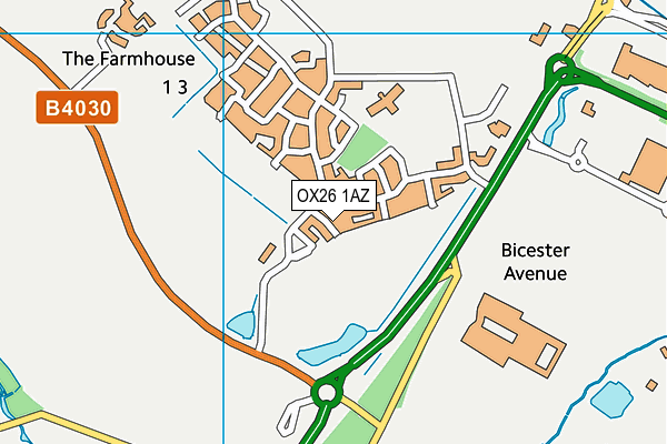 OX26 1AZ map - OS VectorMap District (Ordnance Survey)