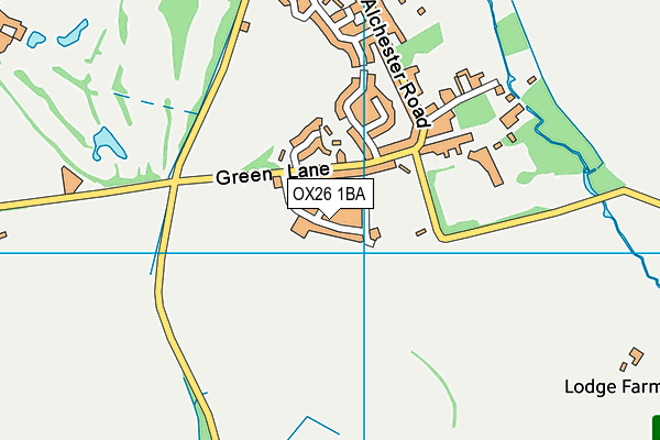 OX26 1BA map - OS VectorMap District (Ordnance Survey)