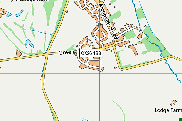 OX26 1BB map - OS VectorMap District (Ordnance Survey)