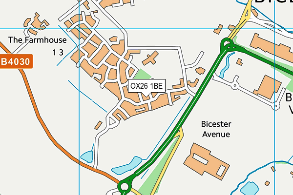 OX26 1BE map - OS VectorMap District (Ordnance Survey)