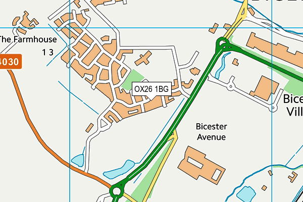 OX26 1BG map - OS VectorMap District (Ordnance Survey)