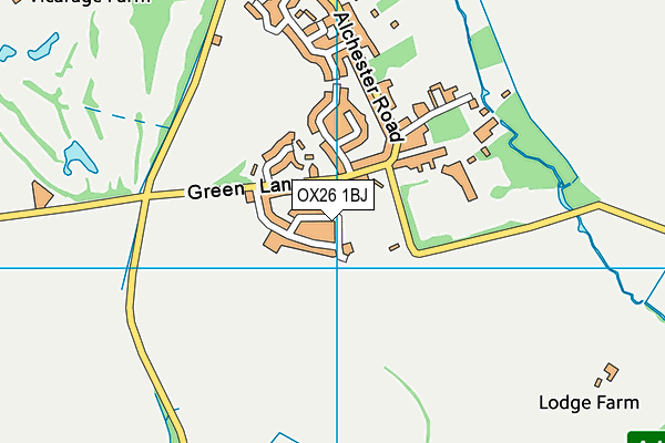 Chesterton Playing Fields map (OX26 1BJ) - OS VectorMap District (Ordnance Survey)