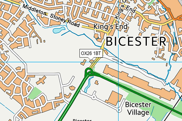 OX26 1BT map - OS VectorMap District (Ordnance Survey)