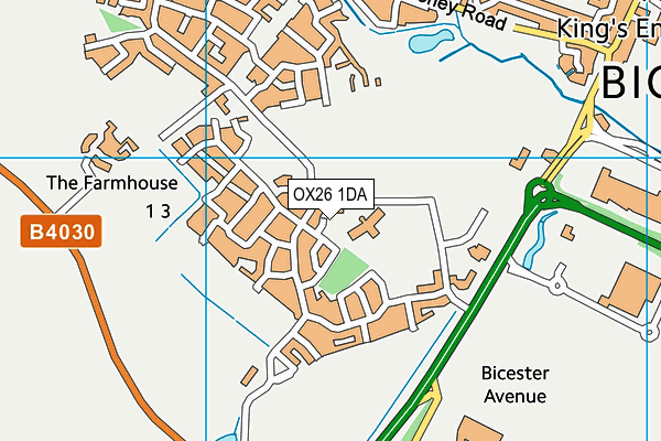 OX26 1DA map - OS VectorMap District (Ordnance Survey)