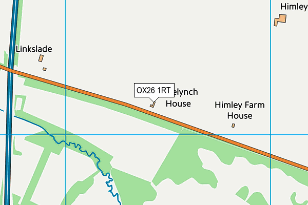 OX26 1RT map - OS VectorMap District (Ordnance Survey)