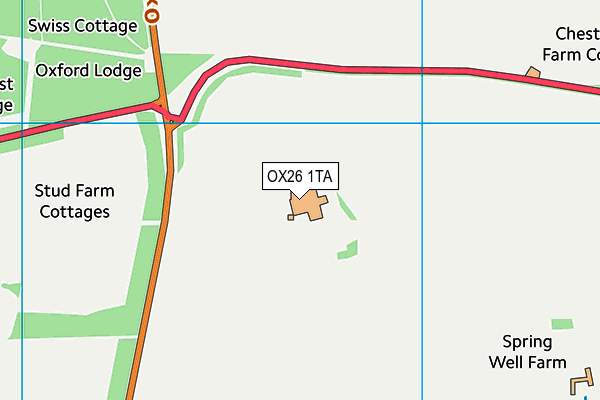 OX26 1TA map - OS VectorMap District (Ordnance Survey)