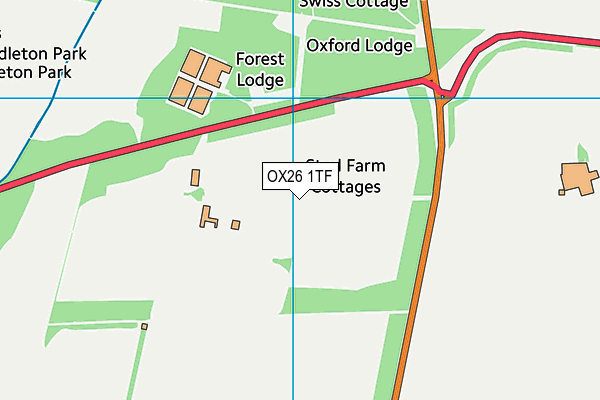 OX26 1TF map - OS VectorMap District (Ordnance Survey)