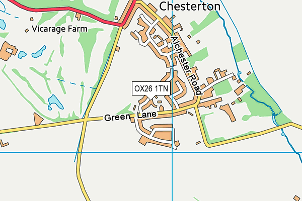 OX26 1TN map - OS VectorMap District (Ordnance Survey)