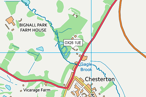 OX26 1UE map - OS VectorMap District (Ordnance Survey)