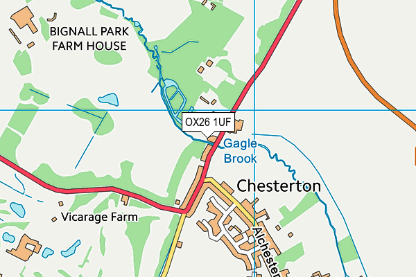 OX26 1UF map - OS VectorMap District (Ordnance Survey)