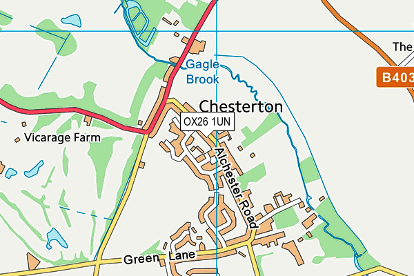 Chesterton Church of England Voluntary Aided Primary School map (OX26 1UN) - OS VectorMap District (Ordnance Survey)