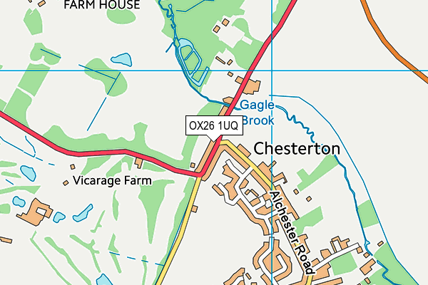 OX26 1UQ map - OS VectorMap District (Ordnance Survey)