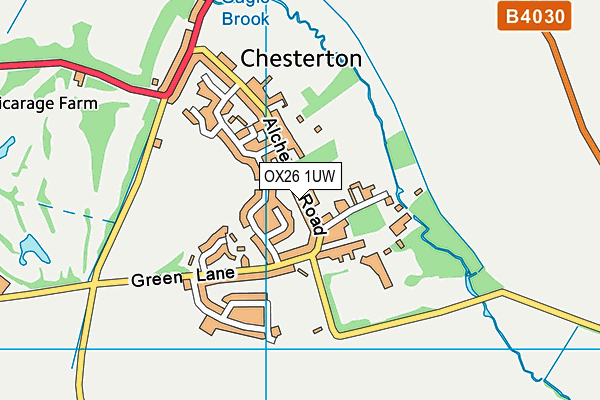 OX26 1UW map - OS VectorMap District (Ordnance Survey)