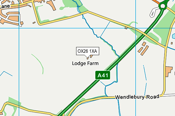 OX26 1XA map - OS VectorMap District (Ordnance Survey)