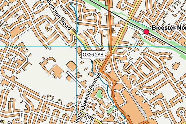 OX26 2AB map - OS VectorMap District (Ordnance Survey)