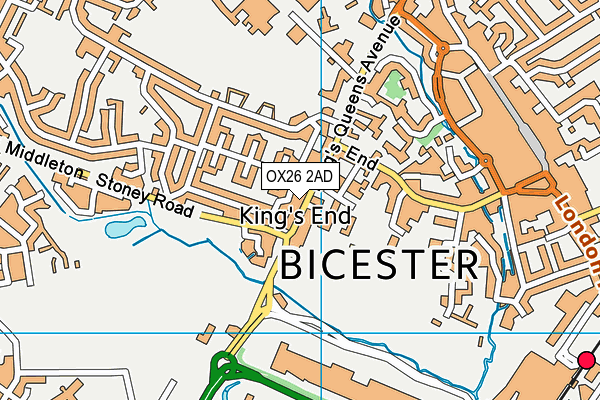 OX26 2AD map - OS VectorMap District (Ordnance Survey)