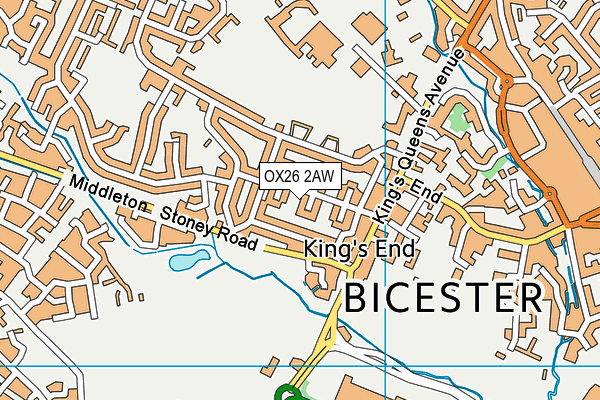 OX26 2AW map - OS VectorMap District (Ordnance Survey)