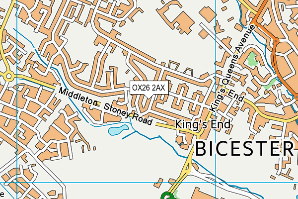 OX26 2AX map - OS VectorMap District (Ordnance Survey)