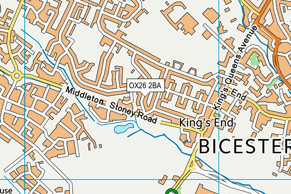 OX26 2BA map - OS VectorMap District (Ordnance Survey)