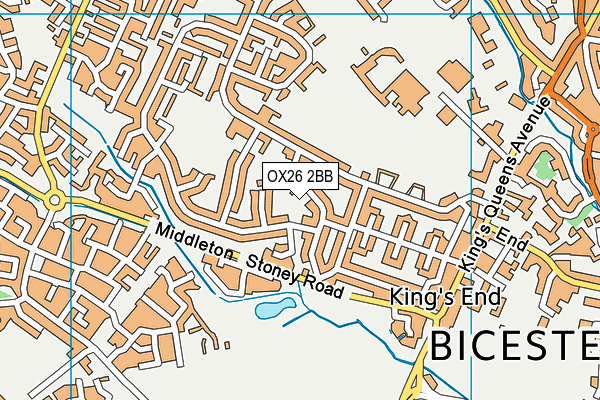 OX26 2BB map - OS VectorMap District (Ordnance Survey)