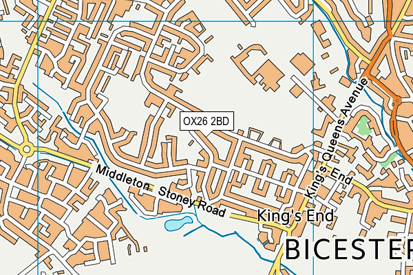OX26 2BD map - OS VectorMap District (Ordnance Survey)