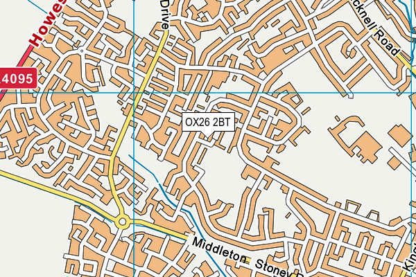 OX26 2BT map - OS VectorMap District (Ordnance Survey)